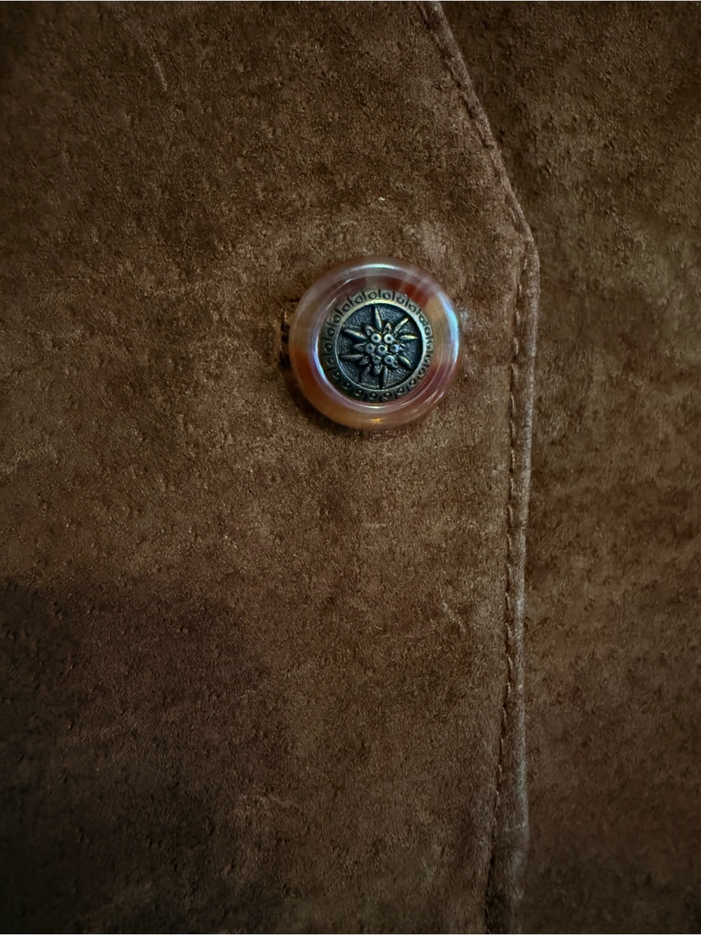 The Villager Vintage Brown Leather Button Vest - Picture 4 of 6